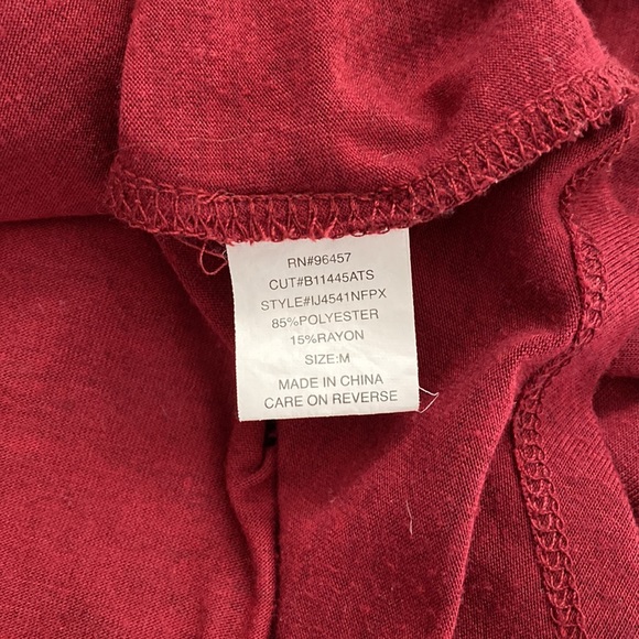 Eyeshadow Maroon Tank Top with Faux Leather Neck - Picture 5 of 5